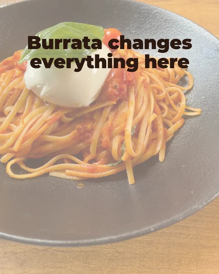 Burrata changes everything here.